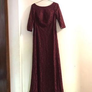 Mother of the bride dress-color Cabernet